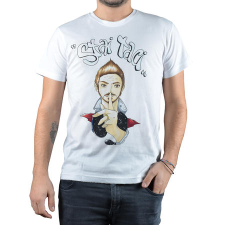 T-SHIRT LUKE4316 - STAI TACI BIANCO