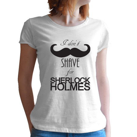 T-SHIRT DONNA FANDOM - SHERLOCK SHAVE