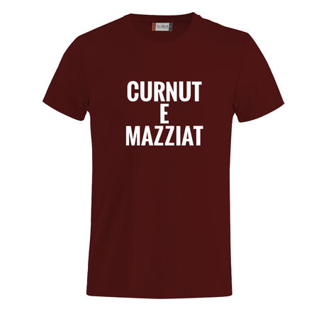 T-SHIRT CURNUT E MAZZIAT - IL TERRONE IMBRUTTITO - BIANCO