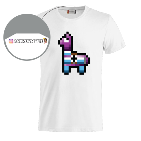 T-SHIRT BIANCA PIXEL LAMA - ANDREWMYPIE