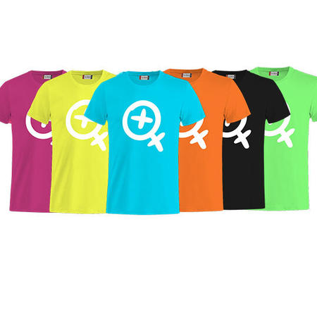 T-SHIRT CARTOON LOGO BIANCO FLUO - LASABRI