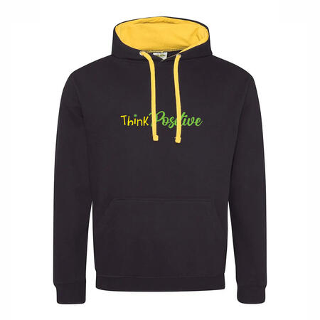 FELPA CAPPUCCIO ARCOBALENO THINK POSITIVE GREEN ADULTO - LASABRI