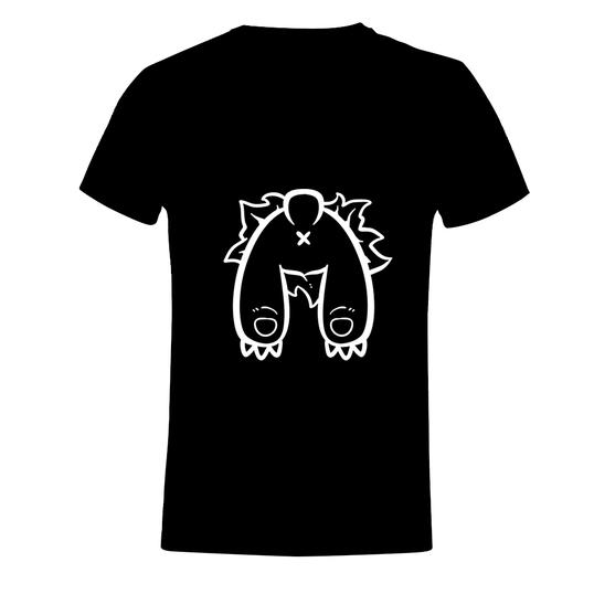 780958 538x538%23 0751 orso sedere vuoto tshirt nero retro