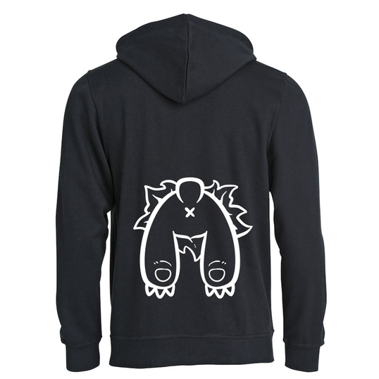 FELPA CAPPUCCIO ORSO SEDERE VUOTO BIANCO LASABRI Nerdoverdose